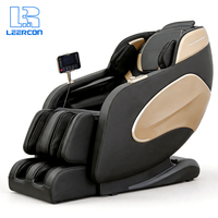 Silla de Masaje Corporal Completo LEERCON 2026 8D AI Dual Core Logic, Certificada para HSA y FSA, Acabado Obsidian Black Gold, Tecnología Innovadora