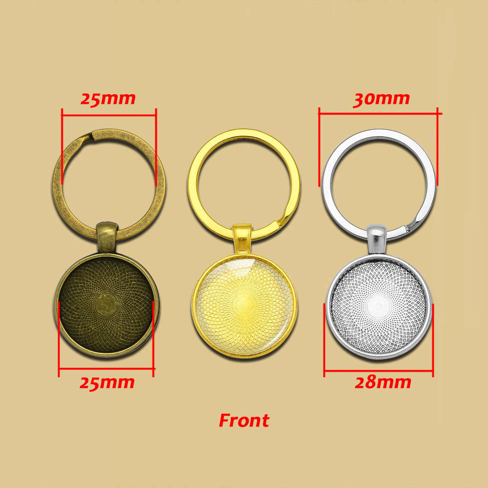 Vmcoatdu Ecuador Flag Keychain - Alloy & Glass Key Ring, Patriotic Gift, One Size