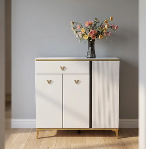 Moderno Mueble de Almacenamiento Independiente de Plástico Gris con Diseño de Ventilador para Sala de Estar, Muebles para el Hogar - Product Image 2
