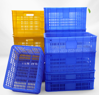 Panier de stockage industriel logistique en plastique perforé empilable recyclable épaissi en Chine
