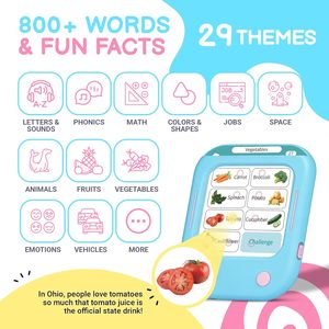 Cartes flash éducatives QuTZ Talking Phonics, 166 pages, 29+ thèmes, 800+ mots, faits amusants, 700+ jeux, matériau en peluche, jouets d'apprentissage <span class=keywords><strong>pour</strong></span> tout-petits, 3-6 ans - Product Image 2