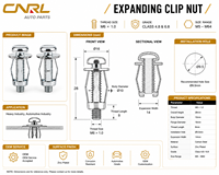 RuiLi fournisseurs acier au carbone pétale écrou expansion plaque d'immatriculation fixation vis écrou lanterne Type tirer rivetage écrou M4-M8 filetage M3