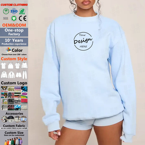 Sweat-shirt personnalisable uni de haute qualité en polyester et coton épais, impression sérigraphique sur mesure - Product Image 1