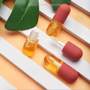 Huile à lèvres au gingembre en mini-capsule personnalisée MLM, marque privée, volumisante, hydratante, végane, sans cruauté, soin des lèvres, gloss hydratant - Product Image 1