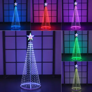 2024 Neue Innovationen Weihnachtsbaum für den Innenbereich Dekor wasserdicht Meteorlicht konisch Weihnachtsbaumlicht Weihnachten