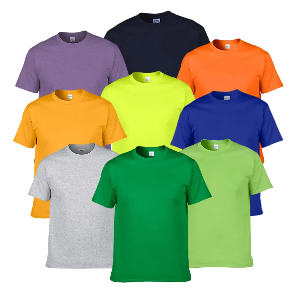 AI-MICH 180gsm 100% कपास प्लस आकार ढीला बड़ा लंबा सांस ओ-गर्दन शर्ट कस्टम लोगो पैटर्न प्रिंट छाप पुरुषों टी शर्ट