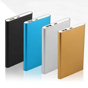 Portable Charger 5000 mah powerbanks slim Portable power bank Aluminum alloy charging treasure Custom laser printing