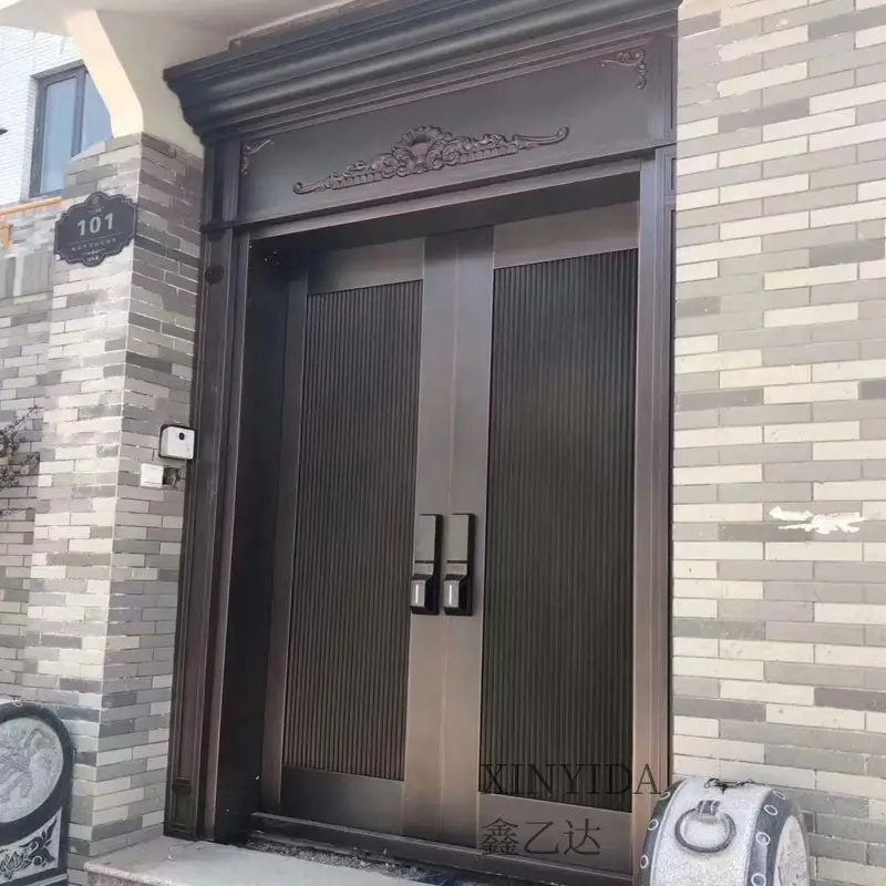XINYIDA Заводская оптовая продажа на заказ античная металлическая входная дверь стальная дверь