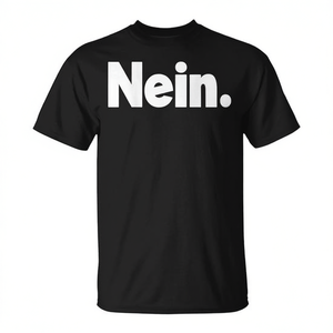 Camiseta negra de Nein German No Germany para hombre, ropa informal - Product Image 2