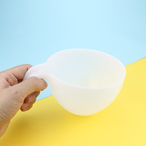 Transparent White Mixing Bowl With Handle Plastic Dishwasher <b>Safe</b> Baking Pastry <b>Tools</b> - Product Image 1
