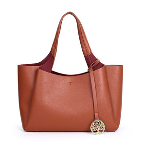 Nouveau <span class=keywords><strong>Sac</strong></span> à Main Chic Transfrontalier Grande Capacité Minimaliste Haut de Gamme en PU avec Fermeture Éclair, <span class=keywords><strong>Sac</strong></span> de Navetteur Sous le Bras, Finition Grain de Litchi Vintage - Product Image 1