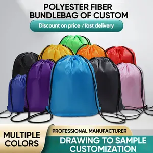 Logotipo personalizado 900d Nylon Impermeável Ginásio Desenhar String Bag Poliéster Esportes Armazenamento Treinamento Drawstring Mochila com Logotipo