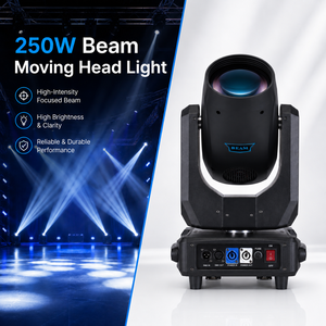 Projecteur à tête mobile 250W 8R Beam 18CH DMX512 16 bits Pan 540 °   Inclinaison 250 °   Prisme Gobo Frost CRI90 IP20 pour Concerts, Clubs, Théâtres - Product Image 1