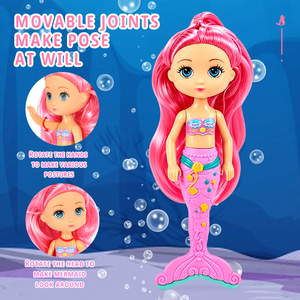 Waxsam Princesse <span class=keywords><strong>sirène</strong></span> de 6 pouces, poupée <span class=keywords><strong>sirène</strong></span> magique, disponible <span class=keywords><strong>en</strong></span> plusieurs couleurs, cadeaux d'anniversaire, cadeaux de Noël - Product Image 2