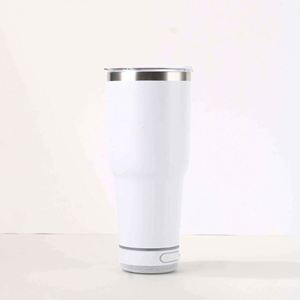 Orange Stainless Steel Tumbler Vacuum Insulated Travel Mug Lid Bluetooth Enabled Leak-Proof <b>Large</b> Capacity 6-12 Hours Thermal - Product Image 2