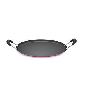 Sartén Tawa sin recubrimiento de acero al carbono con asas dobles de metal para <span class=keywords><strong>Pizza</strong></span> Crepe Dosa Roti & Budare Paw Bhaji-Uso doméstico sostenible - Product Image 4