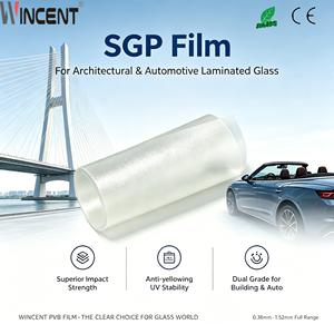 <span class=keywords><strong>Film</strong></span> SGP transparent WINCENT, intercouche ionoplaste, haute résistance structurelle, <span class=keywords><strong>anti</strong></span>-décalamination, verre <span class=keywords><strong>de</strong></span> sécurité architectural sur mesure - Product Image 1