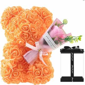 <b>Valentine</b> Rose Bear Gift Eternal Preserved Flowers for Girlfriend Birthday Anniversary Romantic Home <b>Decor</b> - Product Image 2