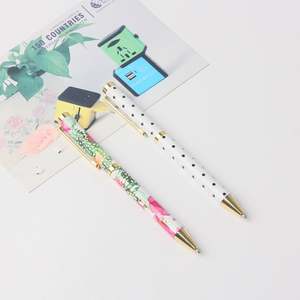 Cadeau promotionnel, stylo personnalisé avec motif floral, impression florale par transfert thermique, stylo à bille en métal - Product Image 6