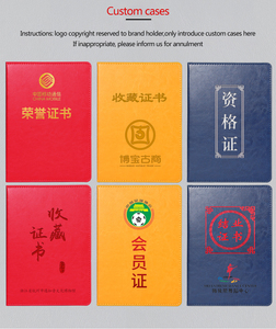 Logotipo de impresión personalizado <span class=keywords><strong>Folio</strong></span> dorado en blanco Azul <span class=keywords><strong>A3</strong></span> A4 Certificado Carpeta Titular Certificado de cuero Funda - Product Image 6