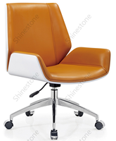 Chaises de bureau en cuir véritable de direction pivotantes ergonomiques de luxe