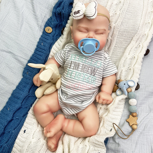 Muñeca Reborn <span class=keywords><strong>de</strong></span> Silicona Realista <span class=keywords><strong>de</strong></span> 18 Pulgadas, Anatómicamente Correcta, Niña/Niño, Boca Abierta, Cuerpo Completo <span class=keywords><strong>de</strong></span> Silicona Suave, Muñeca Regordeta - Product Image 5