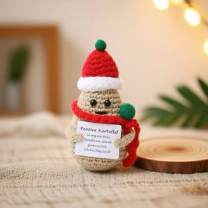 Phim Hoạt Hình Khoai Tây Đan Búp Bê Cho Giáng Sinh Kawaii Tích cực Đồ Chơi Mini Khoai Tây Với Mũ Và Khăn Thú Nhồi Bông Đồ Chơi Sang Trọng Cho Trẻ Em - Product Image 6