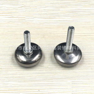 White <b>Adjustable</b> Furniture Feet Plastic Stainless Steel Base 28mm Diameter With Screw For <b>Table</b> Chair <b>Legs</b> - Product Image 2