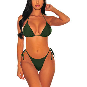 Venta al por mayor de diseño de logotipo personalizado Sexy Estilos calientes <span class=keywords><strong>Micro</strong></span> Tanga <span class=keywords><strong>Bikini</strong></span> Conjunto de verano Trajes de baño Traje de baño para mujeres Impreso - Product Image 5