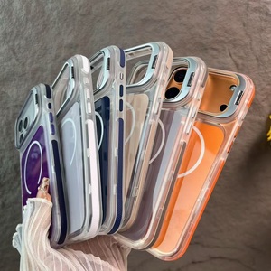 Sang trọng mạnh mẽ từ trường hợp điện thoại với máy ảnh đứng cho Iphone 17 Pro chất lượng cao rõ ràng điện thoại di động bìa với ống kính kim loại - Product Image 6