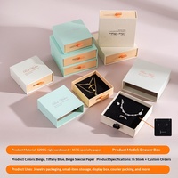 Boîte de rangement colorée en relief style Ins pour bijoux, bracelets, boucles d'oreilles, bagues, colliers – Emballage cadeau en papier – En stock