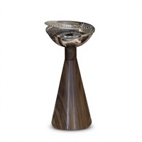 Brûleur à Bakhoor en Métal Moderne, Porte-Encens Décoratif sur Pied, Brûleur d'Arômes de Table, Décoration d'Intérieur, Centre de Table, Mabkhara Arabe