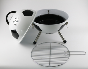 Di alta qualità Design calcio calcio carbone griglia barbecue Set Indoor Round Mini12 pollici acciaio inox pieghevole AGA - Product Image 2