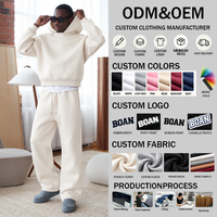 Ensemble survêtement unisexe streetwear surdimensionné en coton 100% de haute qualité, avec pantalon de jogging et sweat à capuche vierges pour hommes – Fabricant