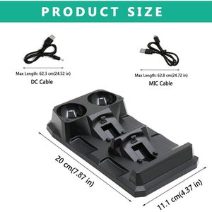 <b>Ps4</b> Move <b>Controller</b> Dock Charger With Dual Charging Slots For <b>Ps4</b> Game <b>Controllers</b> And Motion Sensors - Product Image 2