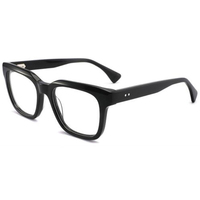 Fabricant de montures optiques tendance, unisexe, anti-lumière bleue, design carré de luxe, monture de lunettes en acétate épaisse et large pour hommes