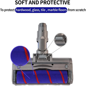 หัวแปรงทำความสะอาดแบบกลิ้งไฟฟ้าสำหรับเครื่องดูดฝุ่นทดแทน V6-พลาสติกนำมาใช้ใหม่ได้ประสิทธิภาพสูง - Product Image 3