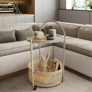 Netroots trolley sofá mesa auxiliar mesa de centro moderna simple móvil luz de noche lujo Premium Sentido de mesa pequeña redonda - Product Image 6