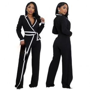 Tuta Elegante da Celebrità Decorata con Perline e Diamanti, Scollo a V Senza Maniche - Product Image 4