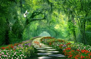 <span class=keywords><strong>Papier</strong></span> peint mural personnalisé en tissu imperméable, style rétro, paysage tropical jungle avec plantes et oiseaux, décoration murale intérieure pour salles à manger - Product Image 4