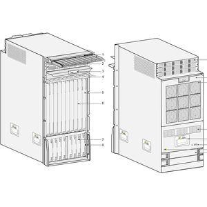 02351PMJ CR9PBKP08ADC NE9000 Series NE9000-8 <b>Router</b> - Product Image 1