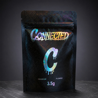 Sacs Mylar personnalisés imprimés, noir mat, épais, exotiques, comestibles, anti-odeur, 1g, 3.5g, 7g, 28 grammes, 1lb, avec mon logo