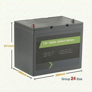 แบตเตอรี่ลิเธียม LiFePO4 แบบ Deep Cycle สำหรับรถยนต์ไฟฟ้า 12V 100Ah 150Ah 200Ah 300Ah สำหรับ RV/เรือยอชท์/เรือ/โซลาร์เซลล์/รถกอล์ฟ/UPS - Product Image 2