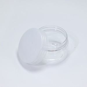 Custom 100ml 200ml 8oz 300ml 12oz 500ml clear White Black Amber Wide Mouth Cosmetic <b>Containers</b> Plastic Pet Jar with <b>Aluminum</b> Lid - Product Image 2