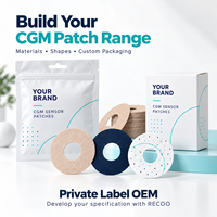 Patchs de capteur CGM RECOO sans colle, imperméables et respirants, pour moniteur de glucose continu, fabricant OEM