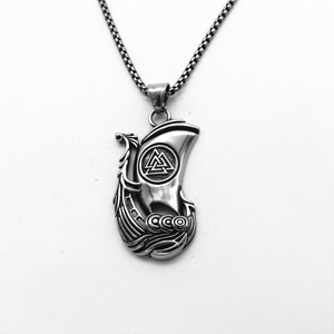 Colgante Luna Estilo Punk, Collar con Colgante de Dragón y Luna Creciente de Acero de Titanio para Hombres y Mujeres, Uso Diario, Venta al por Mayor - Product Image 2