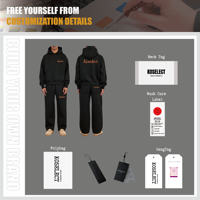 Ensemble de survêtement premium 100 % coton pour homme, coupe oversize, streetwear, molleton épais, personnalisable avec logo, décontracté, OEM