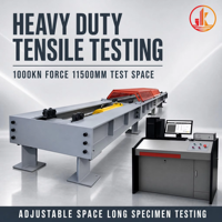 Wire Rope Cable Sling Tensile Strength Testing Equipment 1000kN Servo Hydraulic Horizontal Tester