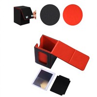 Boîte de rangement pour cartes TCG en cuir PU avec fermeture magnétique et 2 séparateurs, capacité de 100 cartes à double protège-coque pour le rangement et la présentation de cartes MTG