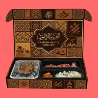 Kit de barbecue instantané jetable biodégradable et écologique, avec poignée, portable, prêt à l'emploi, en papier et charbon de bois